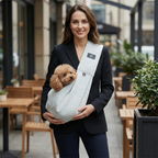 Dog Shoulder Backpack Breathable Fabric Ergonomic Strap