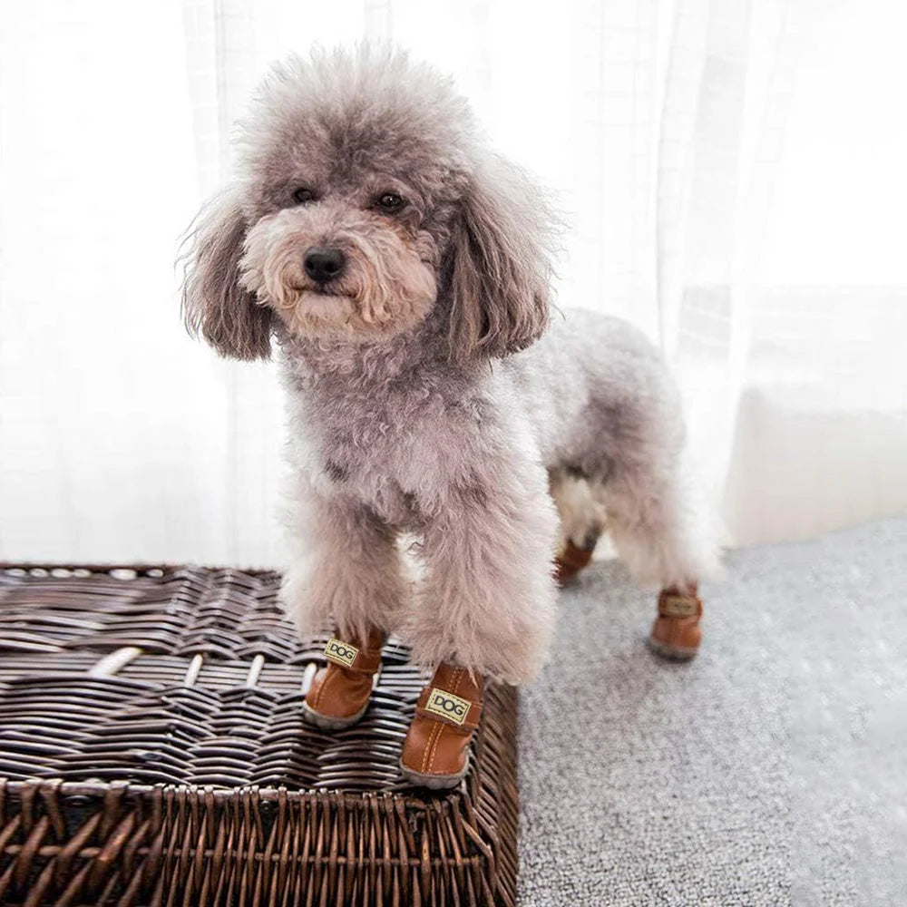 Dog Snow Boots Cotton Lining Non-Slip Sole