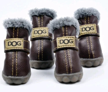 Dog Snow Boots Cotton Lining Non-Slip Sole
