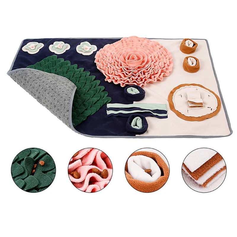 Dog Snuffle Mat Interactive Slow Feeder Non-Slip Base