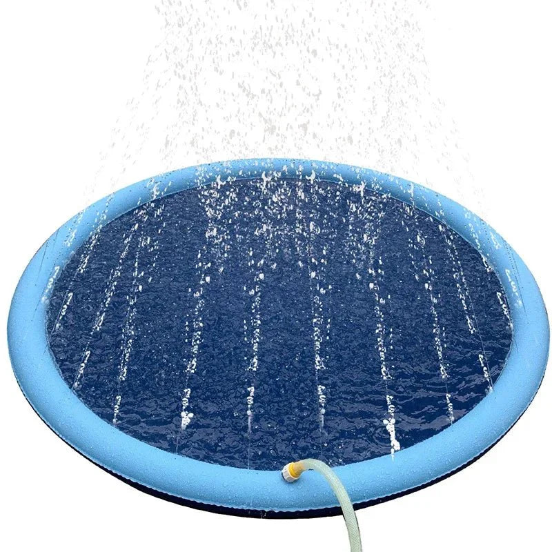 Dog Splash Pad Hose-Connect Built-In Sprinklers