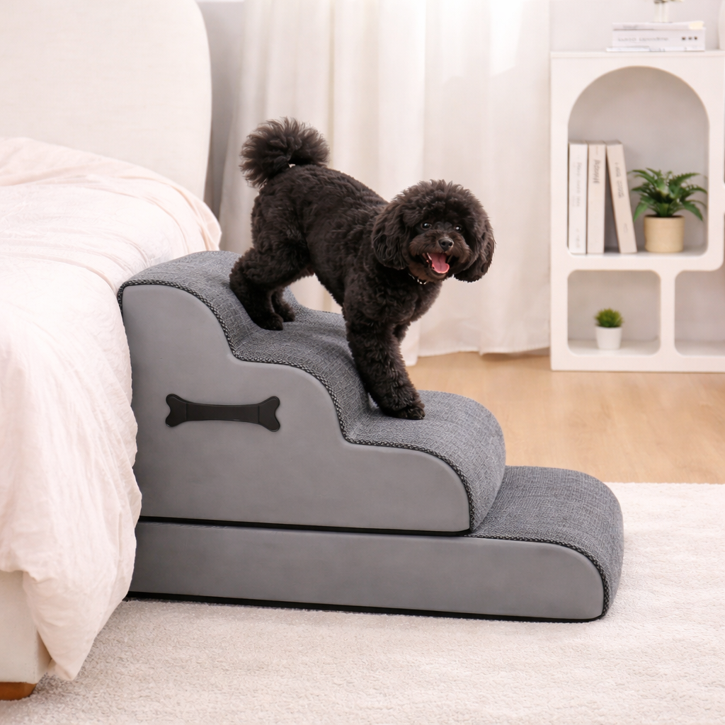 Dog Stairs & Ramp Plush Non-Slip Joint Support