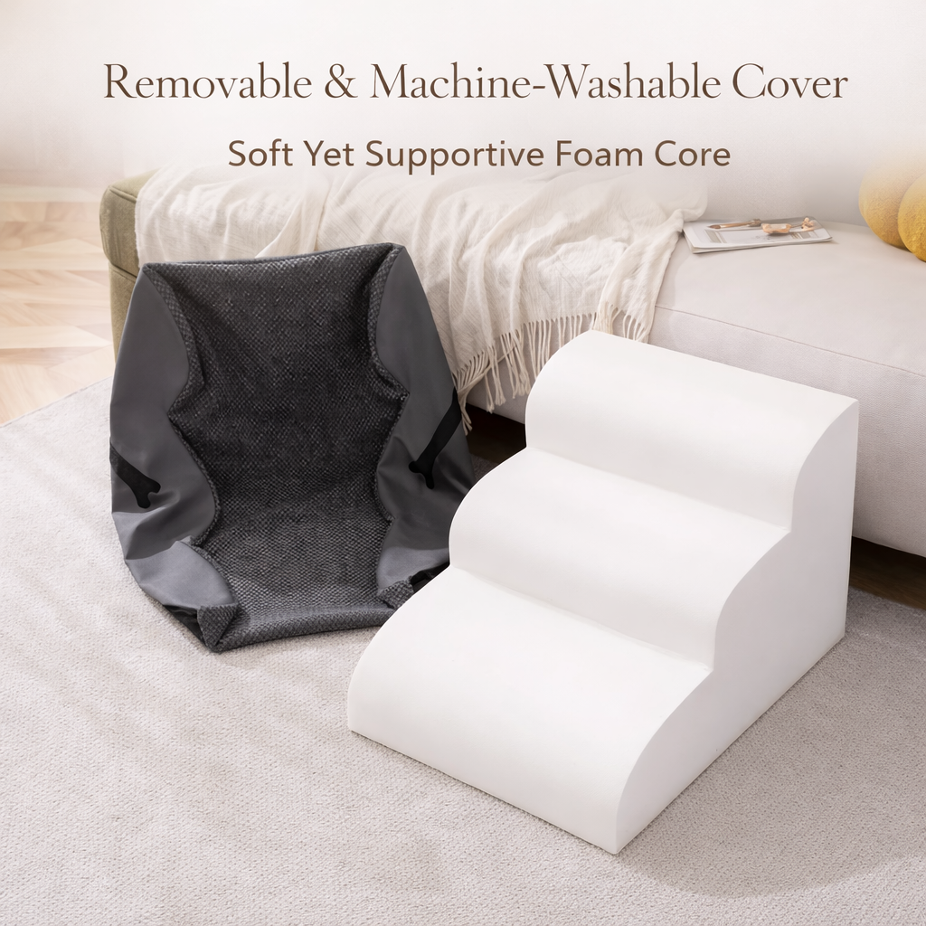 Dog Stairs & Ramp Plush Non-Slip Joint Support