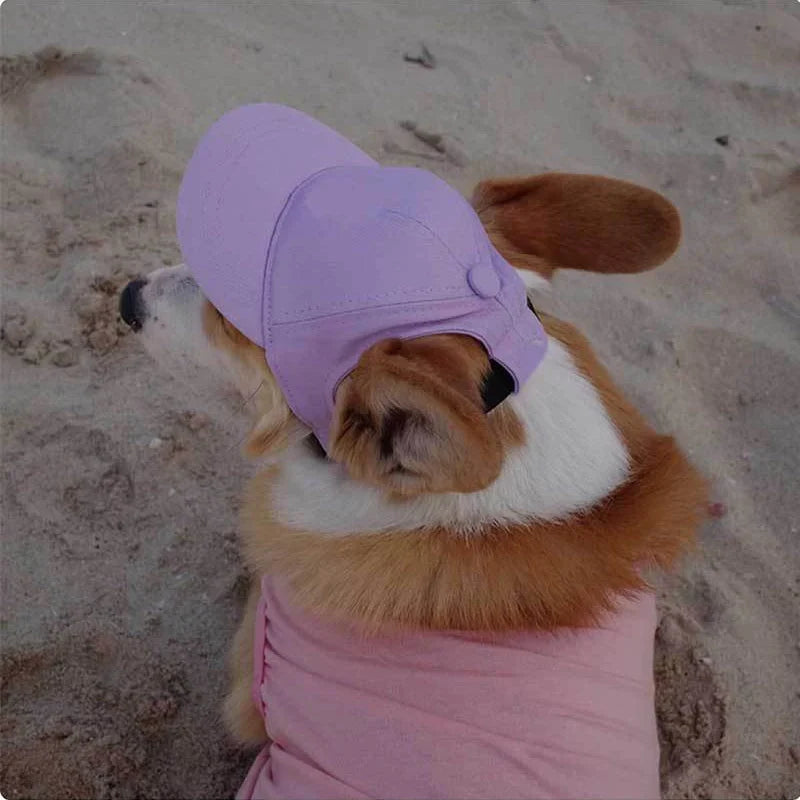 Dog Sun Hat Adjustable Fit Ear Holes