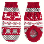 Dog Sweater Breathable Acrylic Knit Slip On Christmas Pattern