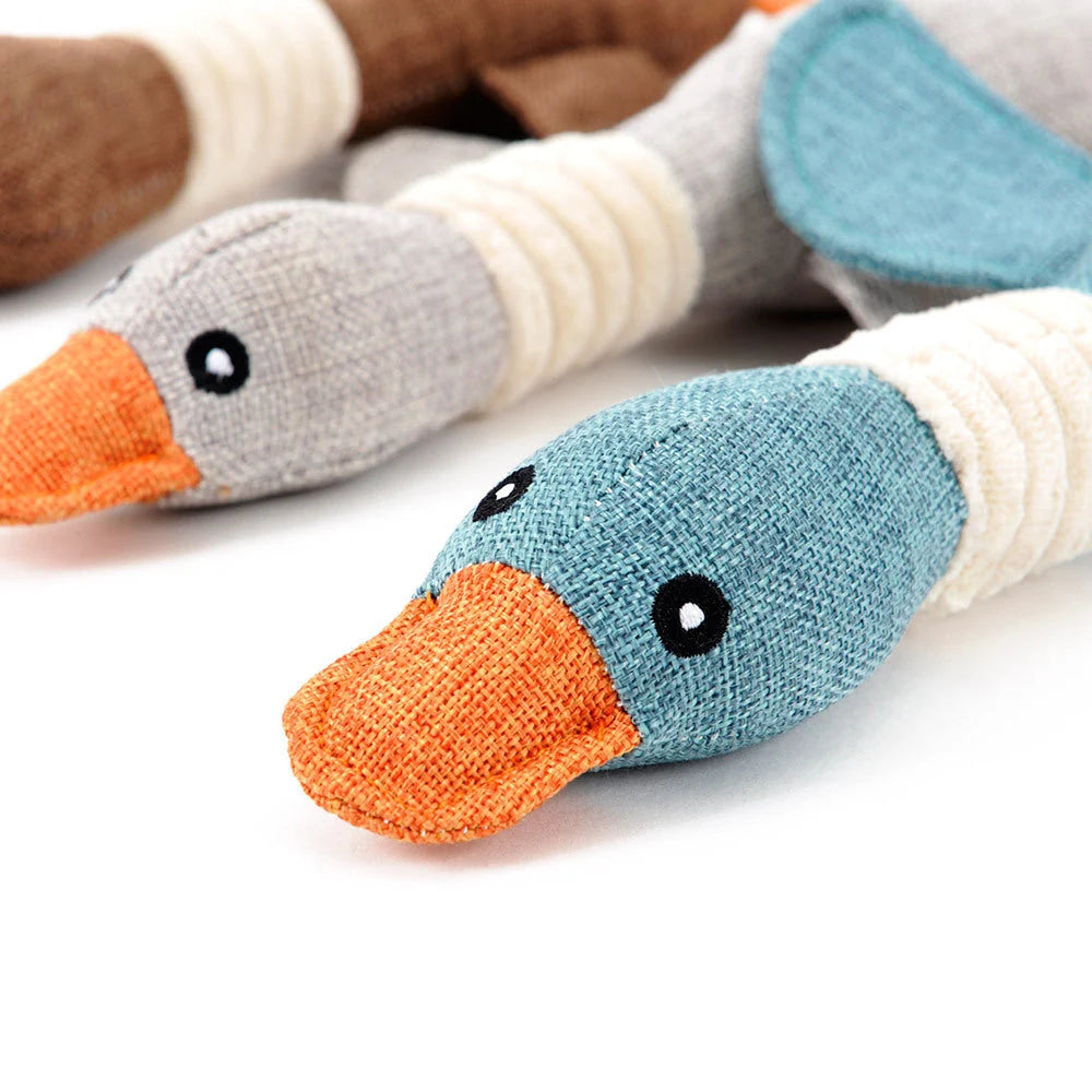 Dog Toy Denim & Linen Squeaker For Large Dogs
