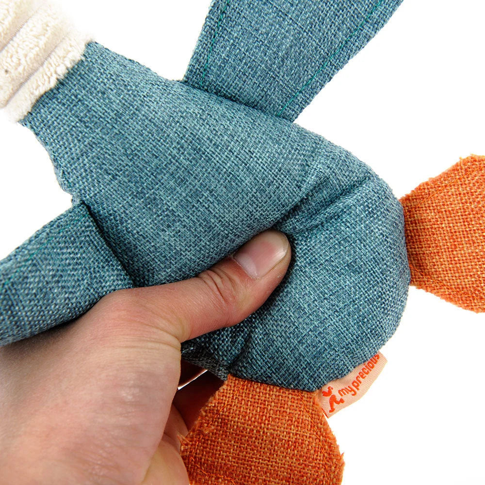 Dog Toy Denim & Linen Squeaker For Large Dogs