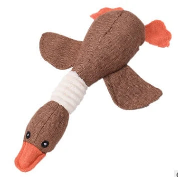 Dog Toy Denim & Linen Squeaker For Large Dogs