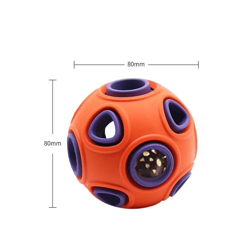 Dog Toy Light-Up Squeaker Durable Rubber