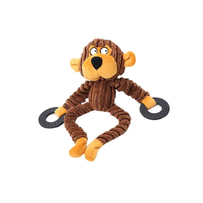 Dog Toy Reinforced Plush Built-In Squeaker For Aggressive Chewers