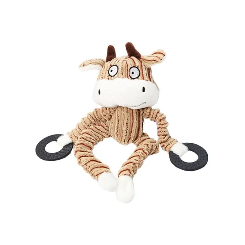 Dog Toy Reinforced Plush Built-In Squeaker For Aggressive Chewers