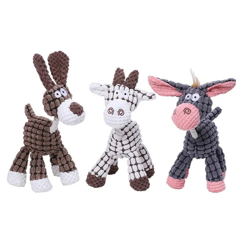 Dog Toy Reinforced Plush Built-In Squeaker Machine Washable