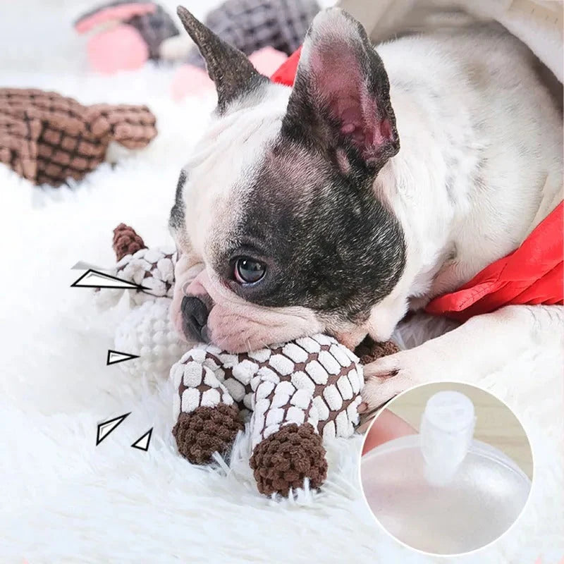 Dog Toy Reinforced Plush Built-In Squeaker Machine Washable