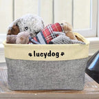 Dog Toy Storage Basket Personalized Foldable Oxford Cloth