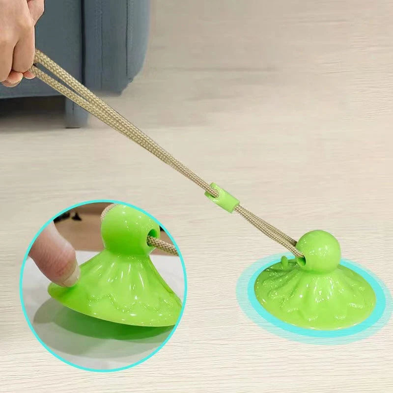 Dog Toy Suction-Cup Textured Chew Ball