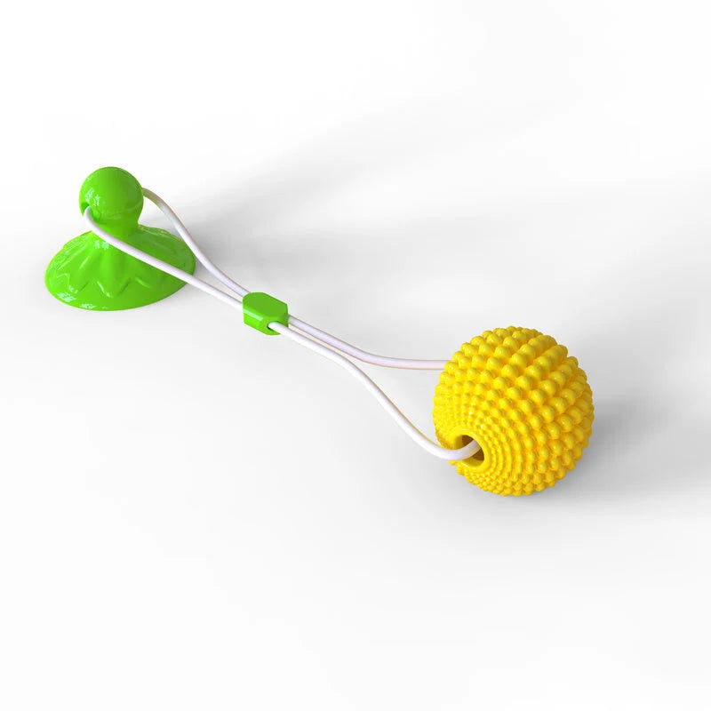 Dog Toy Suction-Cup Textured Chew Ball