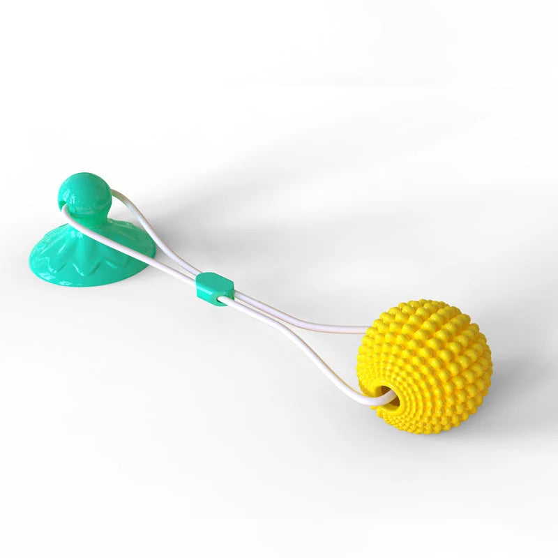 Dog Toy Suction-Cup Textured Chew Ball