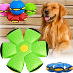 Dog Toy Transforming Disc To Ball Soft Durable Plastic
