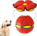Dog Toy Transforming Disc To Ball Soft Durable Plastic