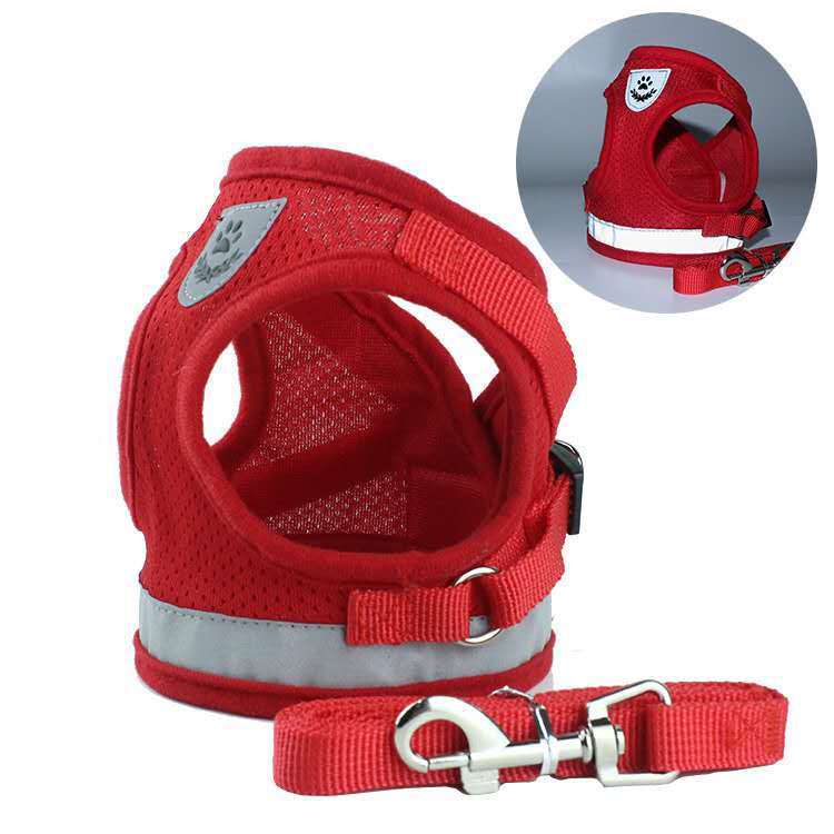 Dog Traction Belt Adjustable Velcro Breathable Mesh & Reflective