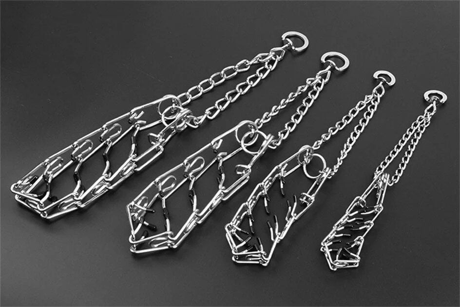 Dog Training Collar Adjustable Metal Links & Rubber Tips