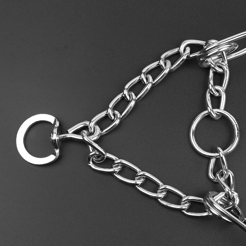 Dog Training Collar Adjustable Metal Links & Rubber Tips