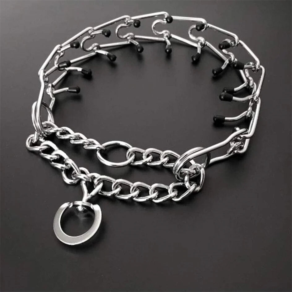 Dog Training Collar Rubber-Tipped Pins & Adjustable Fit