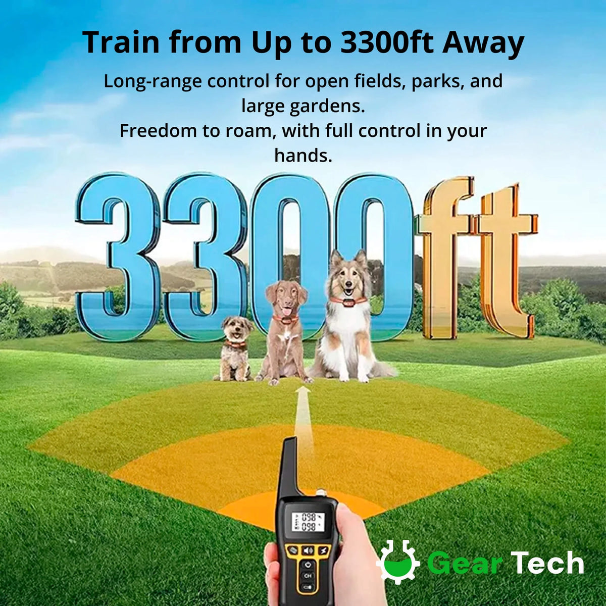 Dog Training Collar Waterproof Remote Control 3-Mode