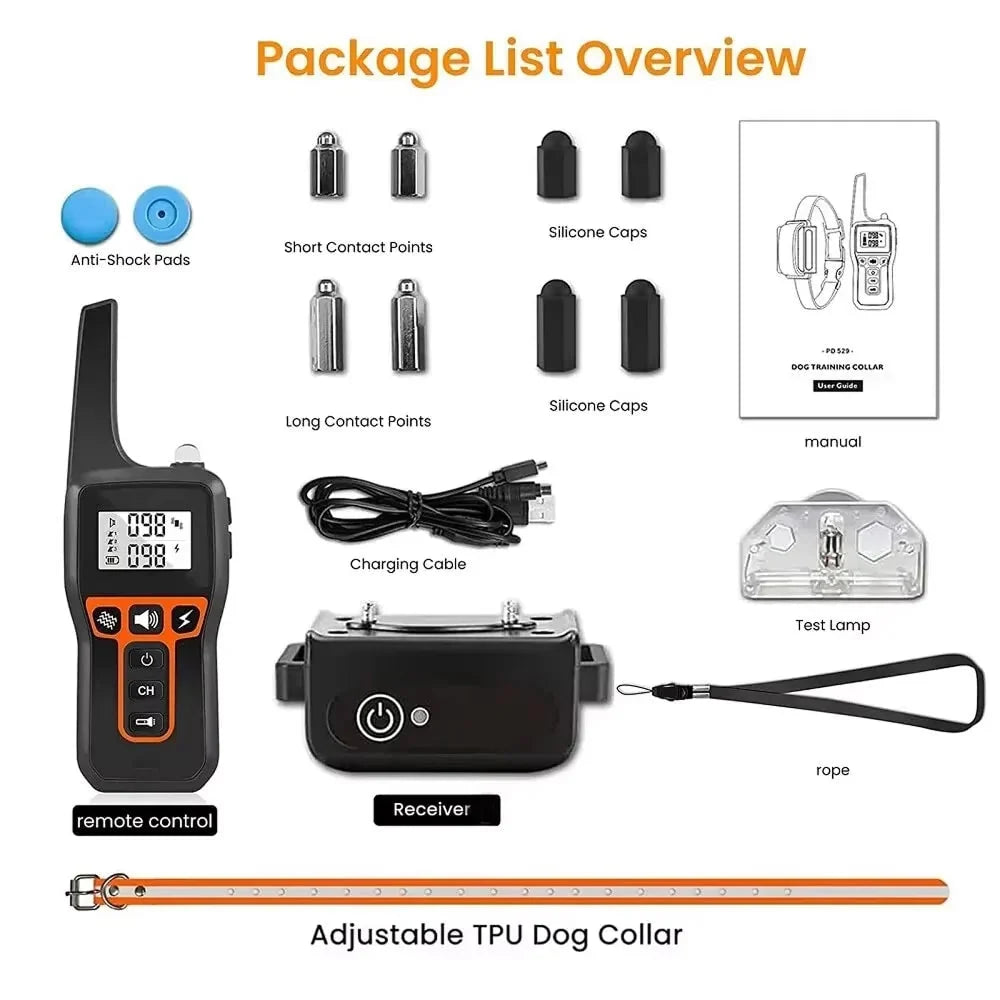Dog Training Collar Waterproof Remote Control 3-Mode