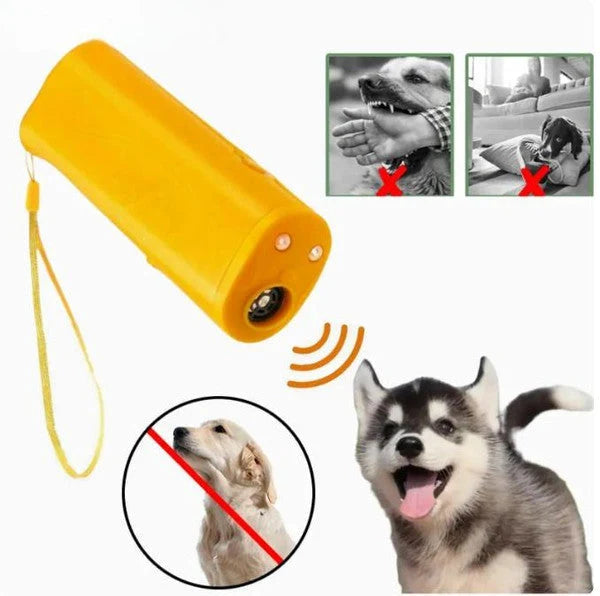 Dog Training Device Handheld Ultrasonic Built-In LED No Batteries