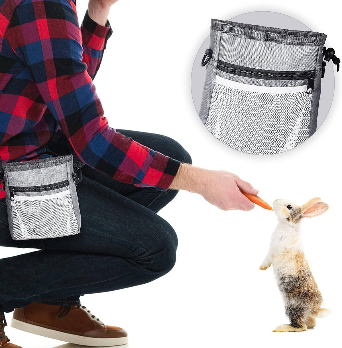 Dog Treat Pouch Weatherproof Nylon Waste Bag Dispenser