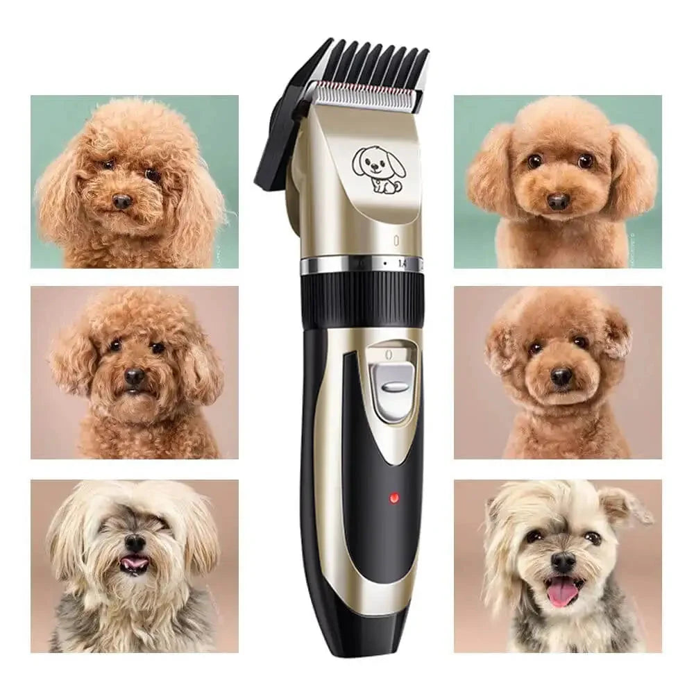 Dog Trimmer Cordless Low-Vibration 90-Minute Runtime 4 Guide Combs