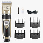 Dog Trimmer Cordless Low-Vibration 90-Minute Runtime 4 Guide Combs