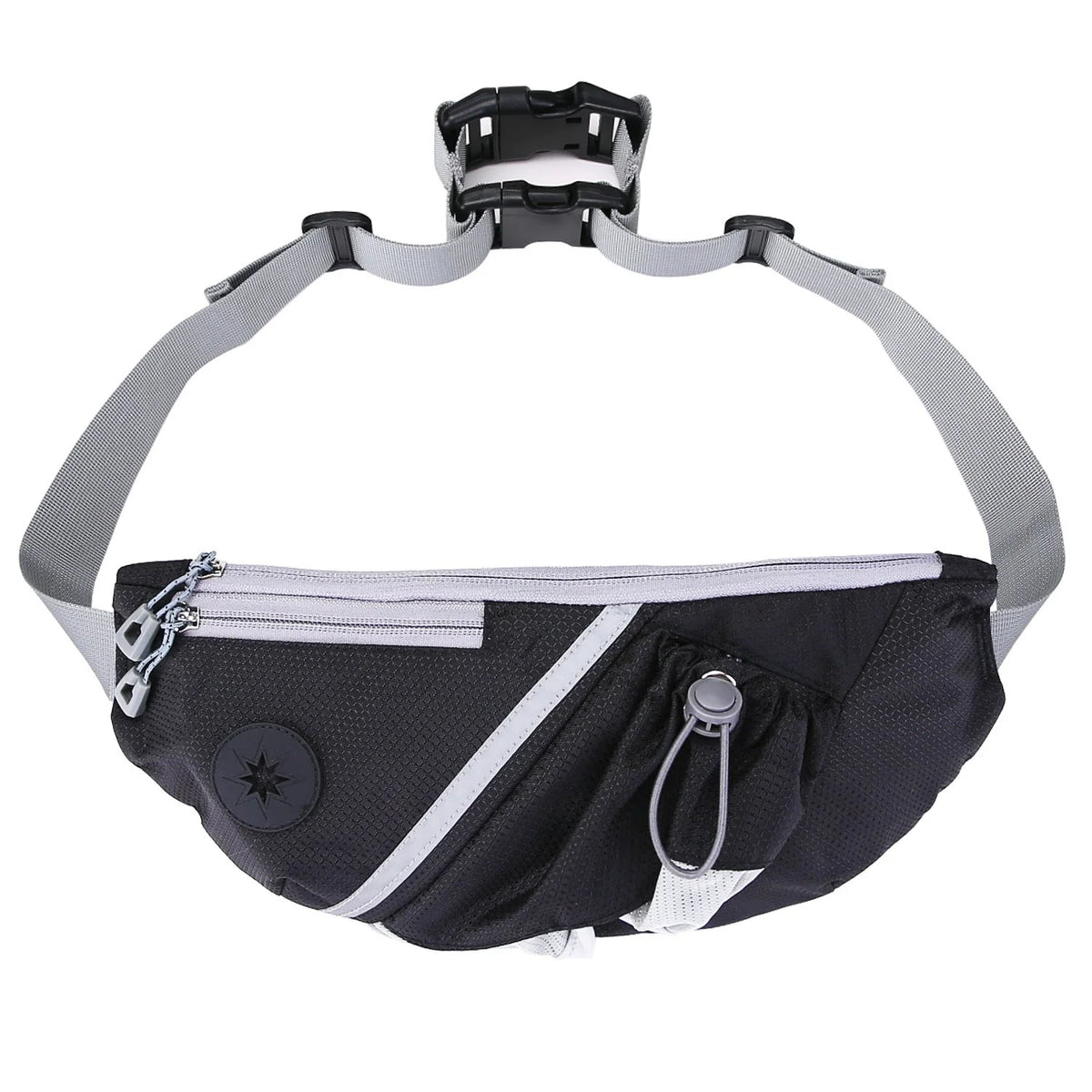 Dog Waist Bag Double-Buckle Quick-Convert Hands-Free Adjustable Waist