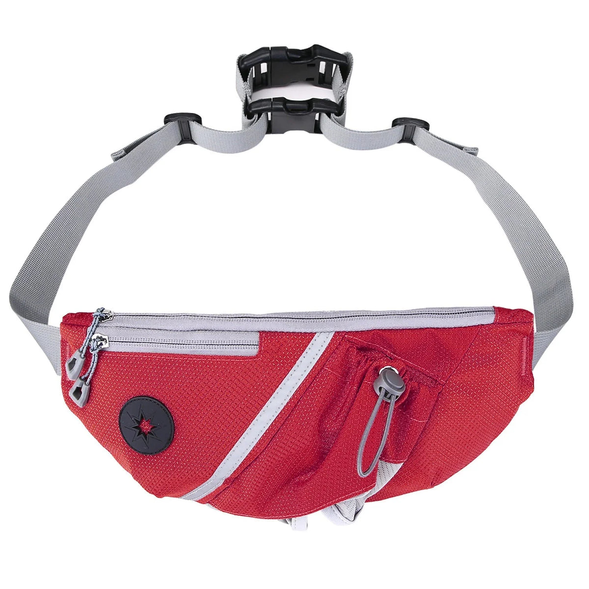 Dog Waist Bag Double-Buckle Quick-Convert Hands-Free Adjustable Waist