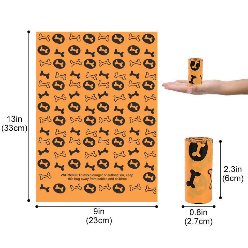 Dog Waste Bags Biodegradable Tear-Resistant & Leak-Proof 15 Per Roll