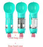 Dog Water Bottle 3-in-1 Portable Food Compartment & Waste Bag
