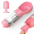 Dog Water Bottle 3-in-1 Portable Food Compartment & Waste Bag