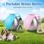 Dog Water Bottle Foldable Silicone Bowl Leakproof 280ml
