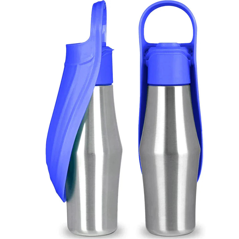 Dog Water Bottle Insulated Stainless Steel Integrated Drinking Trough