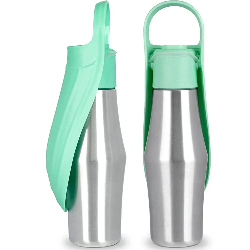 Dog Water Bottle Insulated Stainless Steel Integrated Drinking Trough