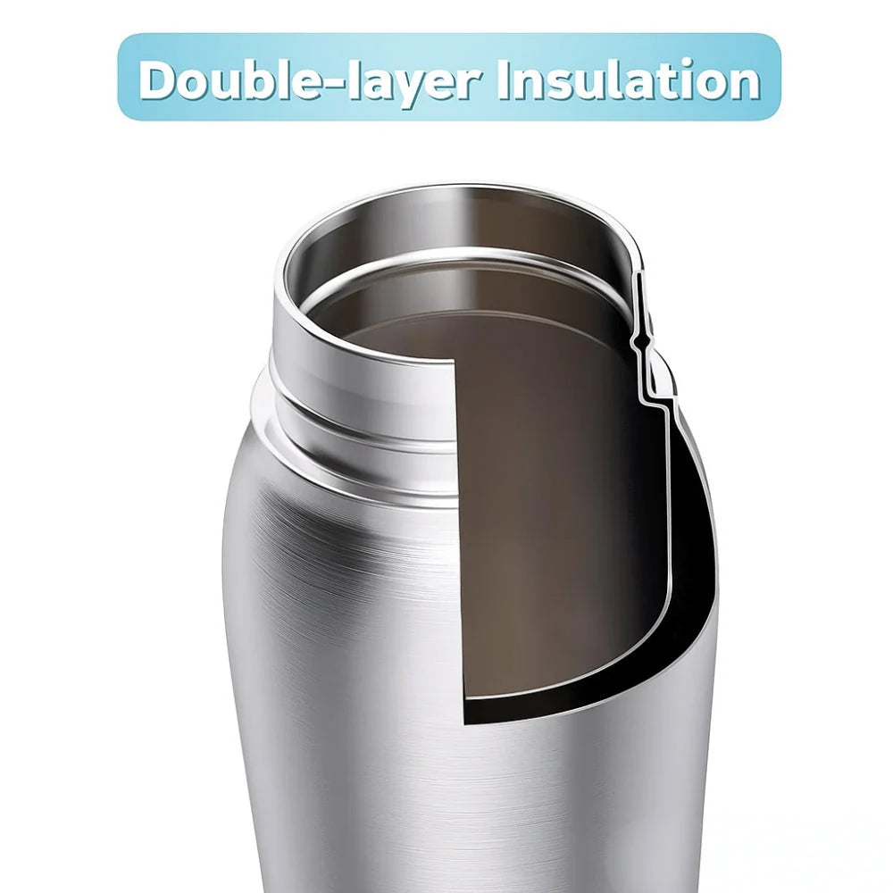 Dog Water Bottle Insulated Stainless Steel Leak-Proof One-Press Cup