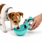 Dog Water Bottle One-Hand Flip Leakproof Stainless Steel