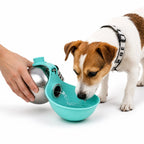 Dog Water Bottle One-Hand Flip Leakproof Stainless Steel