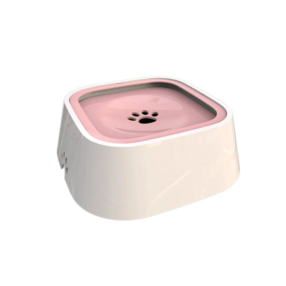 Dog Water Bowl Anti-Splash Floating Disk & Non-Slip Base