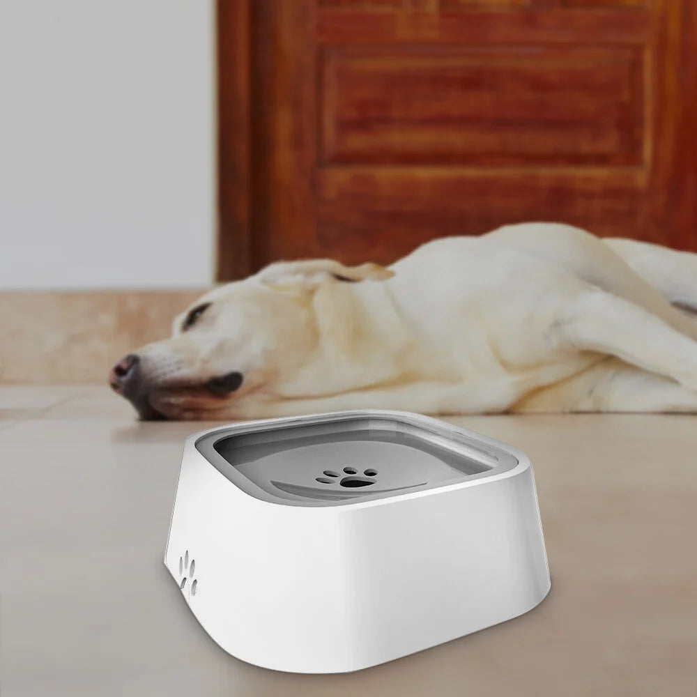 Dog Water Bowl Anti-Splash Floating Disk & Non-Slip Base