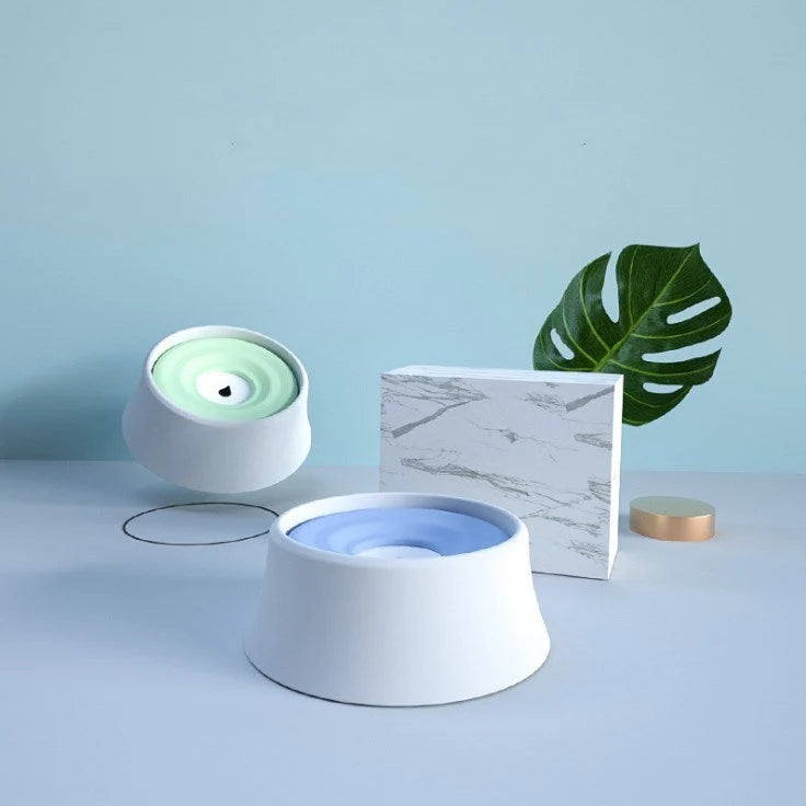 Dog Water Bowl Automatic Floating Plate Easy Clean
