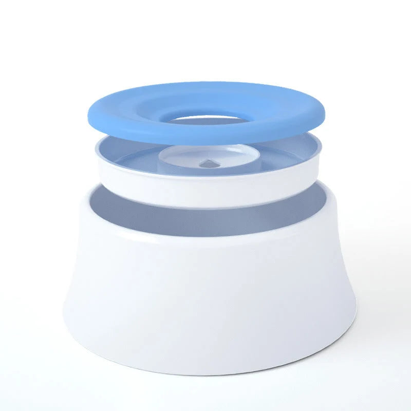 Dog Water Bowl Automatic Floating Plate Easy Clean