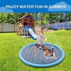 Dog Water Mat Built-In Sprinkler Pet-Safe Nylon-PU