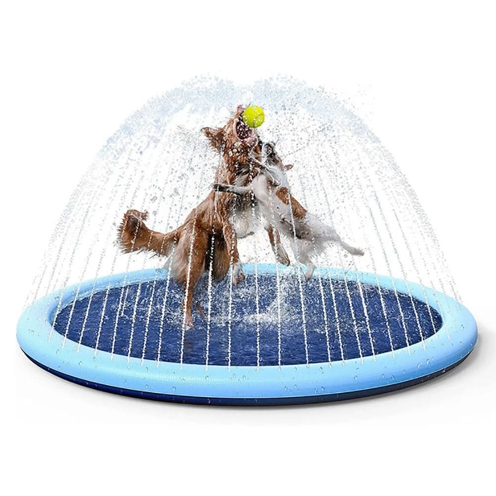 Dog Water Mat Built-In Sprinkler Pet-Safe Nylon-PU